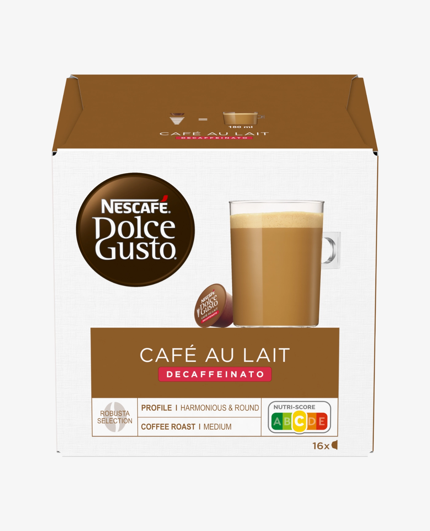 Nescafe Dolce Gusto Cafe Au Lait Decaffeinato Kapsułki