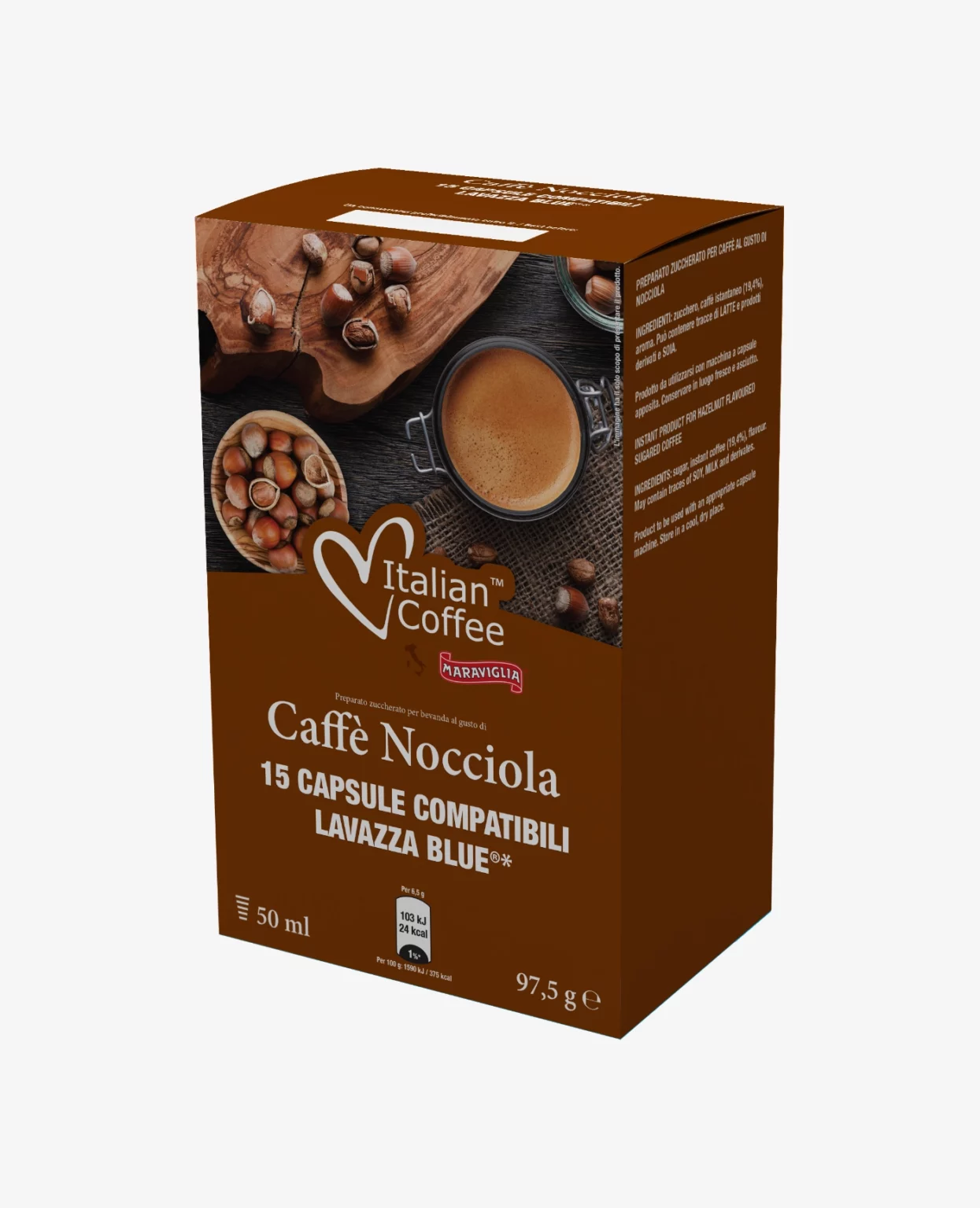 Italian Coffee Caffe Nocciola Kapsułki Lavazza Blue